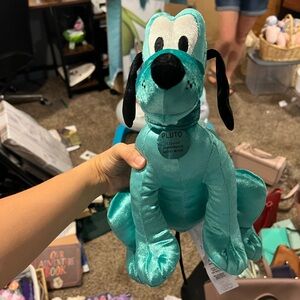 Disney Pluto Plush Dog Toy - Teal and Black